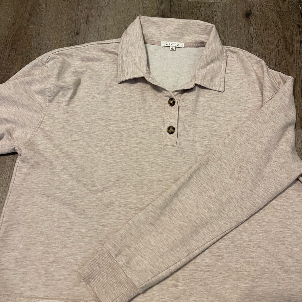 Long sleeve Z supply tan shirt